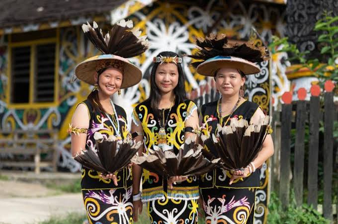 Bagian Pedalaman Sebuah Suku Dayak Di Indonesia