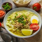 Hidangan Kuliner Soto Khas Indonesia Dengan Rempah